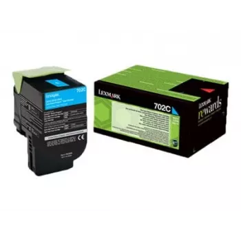 Lexmark 702C R tonerio kasetė 1 vnt. Originali Žydra
