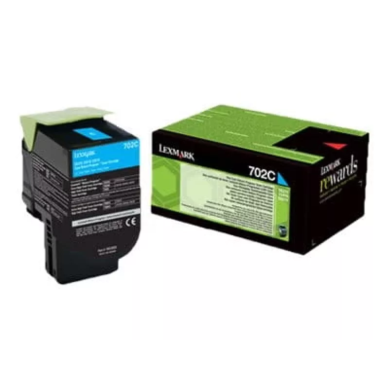 Lexmark 702C R tonerio kasetė 1 vnt. Originali Žydra