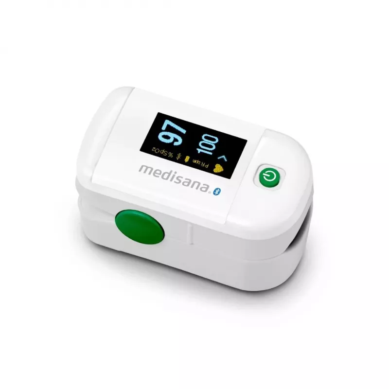 Medisana PM 100 Connect pulsoksimetras, pilkas/baltas
