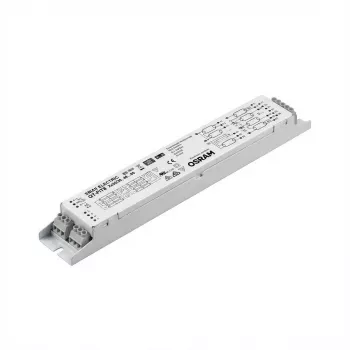 LED tvarkyklės balastas Osram QT-FIT8 3X18, 4X18 — eksploatavimo trukmė 50 000 val., AC 198–264 V, 50/60 Hz, -15–50 °C, plotis 40 mm, gylis 280 mm, aukštis 28 mm