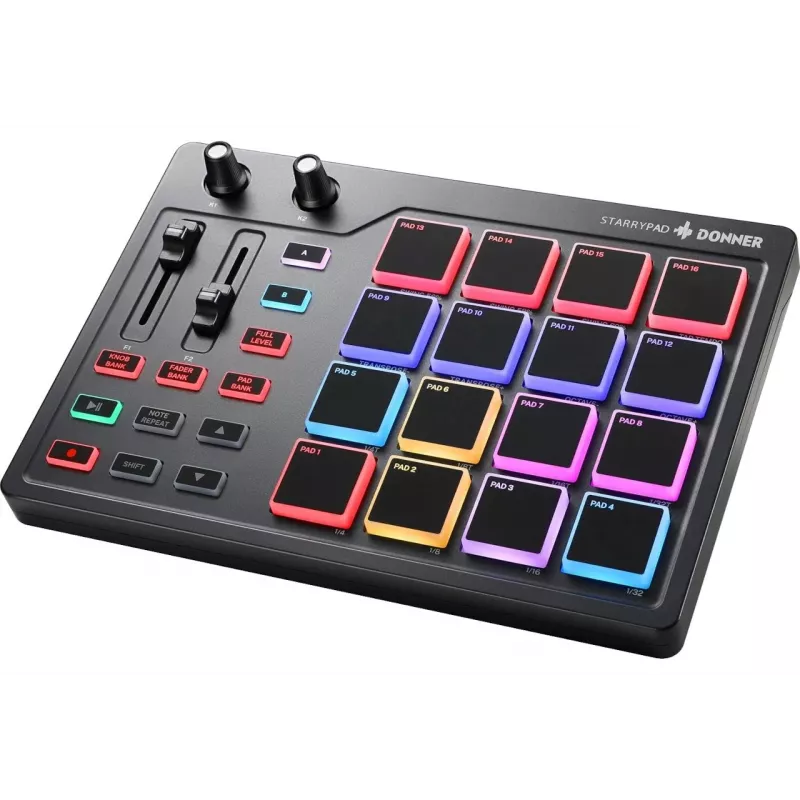 MIDI valdiklis DONNER DPD-16 — 16 padėklų USB maitinamas padėklų valdiklis