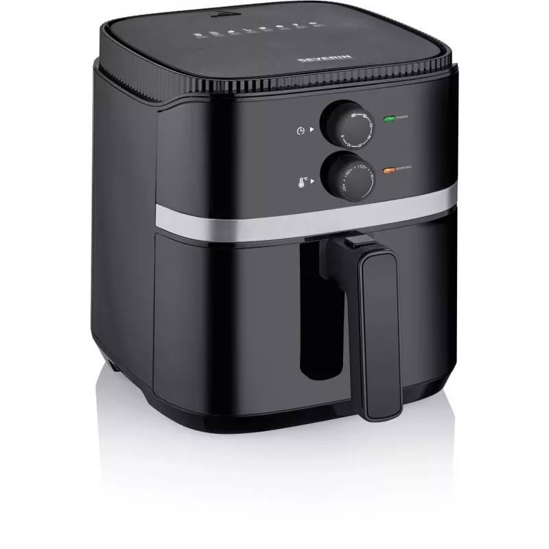 Karšto oro gruzdintuvė Severin FR 2452 4,3 l 1500 W juoda sidabrinė