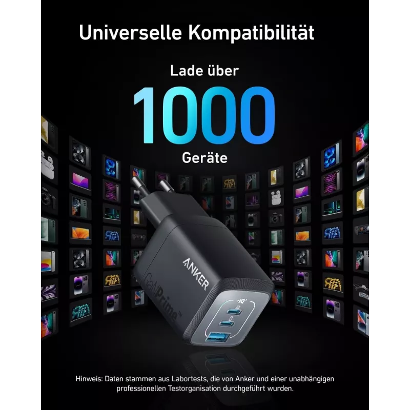 „Anker Prime A2669313“ patalpų USB greitojo įkrovimo įkroviklis — 67 W, 1×USB-A, 2×USB-C, juodas