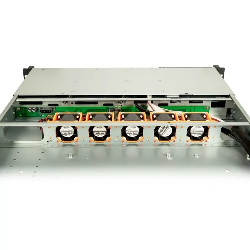 Inter-Tech IPC 1U-1404 stovas juodas, nerūdijantis plienas