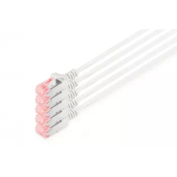 Tinklo kabelis Digitus CAT 6 U/FTP plonas komutacinis kabelis RJ-45 Cat6 10 m pilkas