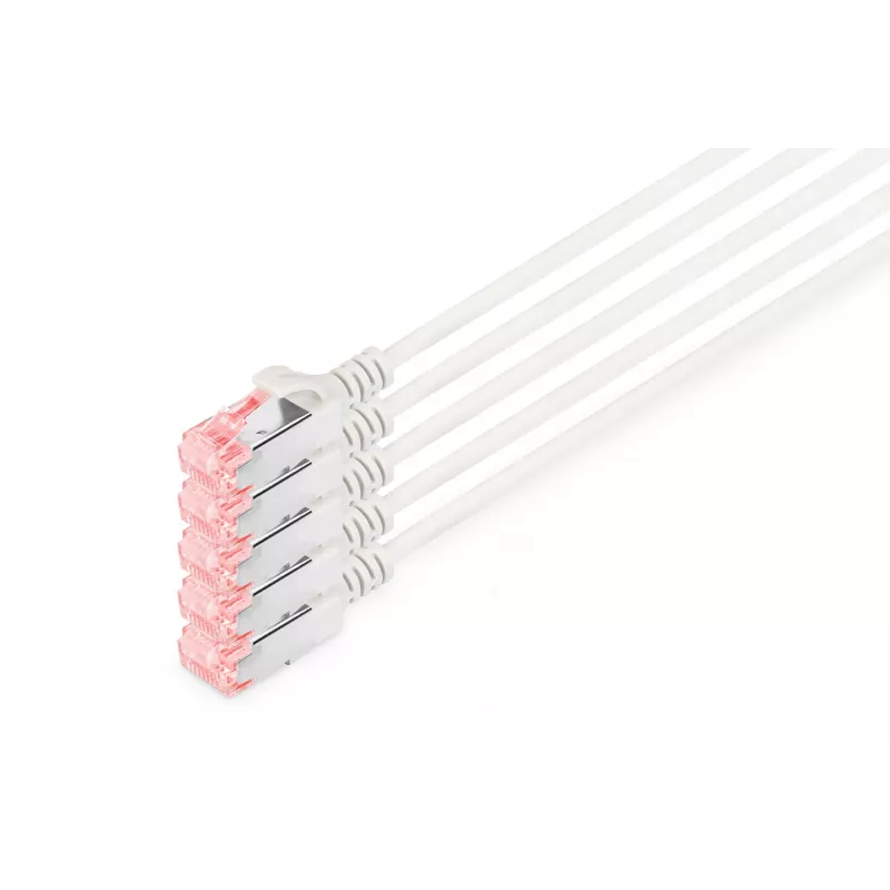 Tinklo kabelis Digitus CAT 6 U/FTP plonas komutacinis kabelis RJ-45 Cat6 10 m pilkas