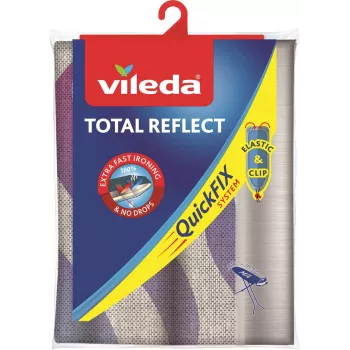 Lyginimo lentos viršutinis užvalkalas VILEDA Total Reflect mėlynos, pilkos, baltos spalvos, skirtas 1300 x 450 mm lentoms