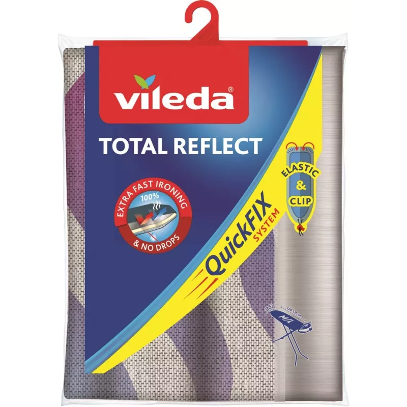 Lyginimo lentos viršutinis užvalkalas VILEDA Total Reflect mėlynos, pilkos, baltos spalvos, skirtas 1300 x 450 mm lentoms