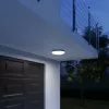 Lubinis šviestuvas Steinel DL Vario Quattro PRO S — apvalus LED šviestuvas 14 W, baltas, 310×69 mm, integruotas judesio jutiklis