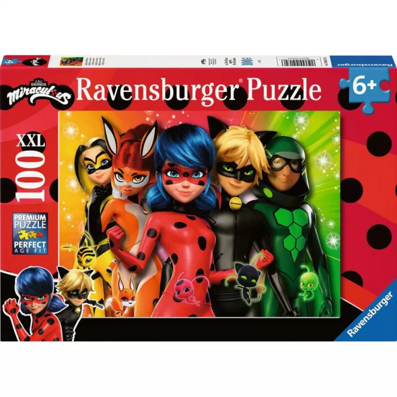 Vaikiška dėlionė Ravensburger - Ladybug en mission, 100 vnt.