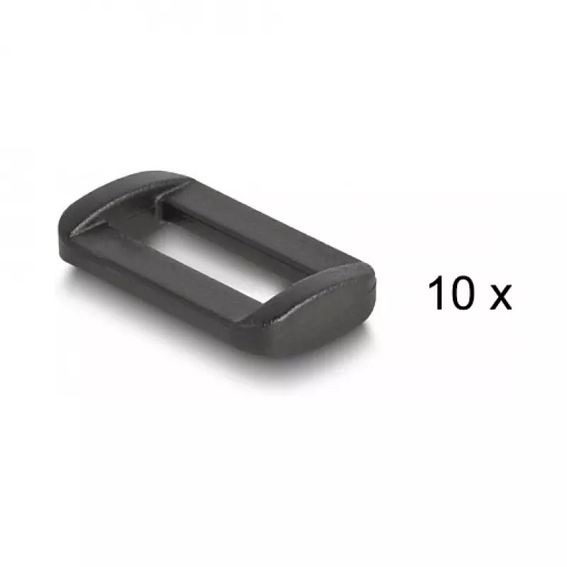 DeLOCK kablys-kilpa juosta 3m x 20mm juoda Nailonas