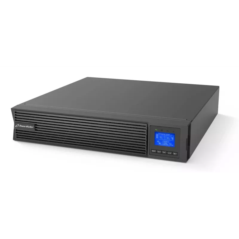 Nepertraukiamo maitinimo šaltinis PowerWalker VFI 1000 ICR IoT, internetinis dvigubos konversijos, 1 kVA / 1000 W, 8 C13 lizdai, LCD, stovas/bokštas 2U, juodas