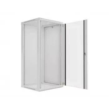 Lanberg sieninė montavimo stovo spinta 19'' 27U 600x600mm pilka (stiklinės durys)