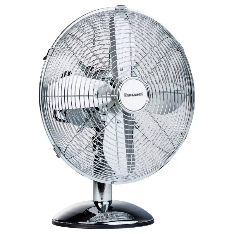 Stalinis ventiliatorius Ravanson WT-7033N inox, 33,5 cm skersmuo, 35 W, 3 greičiai, 90° svyravimas, metalinis korpusas