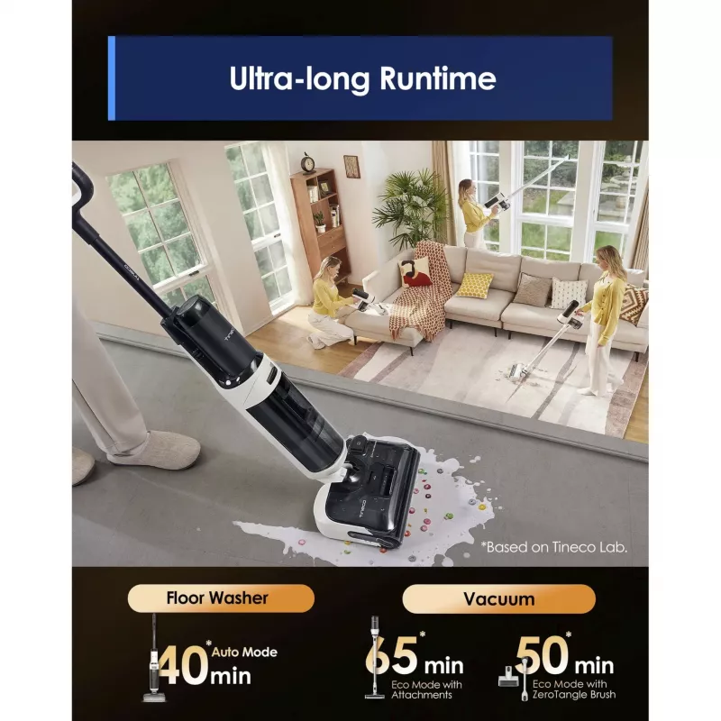 Grindų valiklis Tineco Floor One Switch S6 Stretch Plus White — belaidis sausai šlapiai kietų grindų valiklis
