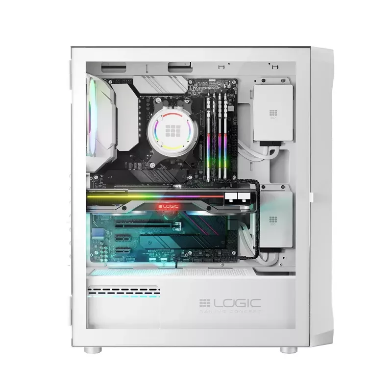 Logic PORTOS ARGB MINIDI USB 3.0 korpusas baltas