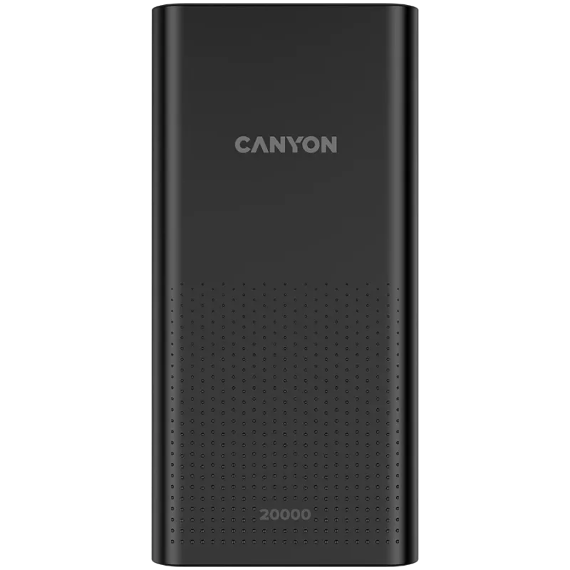 CANYON išorinė baterija PB-2001 20000 mAh juoda
