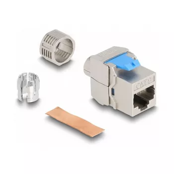DeLOCK keystone modulis RJ45 lizdas į LSA Cat.8.1 be įrankių Plokščias Metalinis