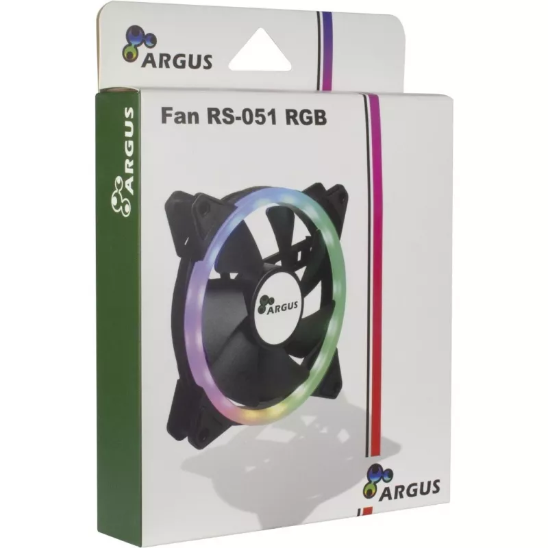 INTER-TECH Argus RS-051 ARGB 120mm korpuso ventiliatorius - juodas