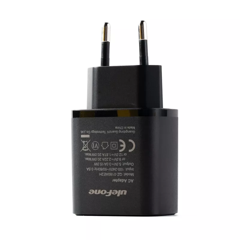 UleFone įkroviklis 20W USB maitinimo adapteris UF-CHAR-20WR mobiliesiems įrenginiams, 20 W išvestis