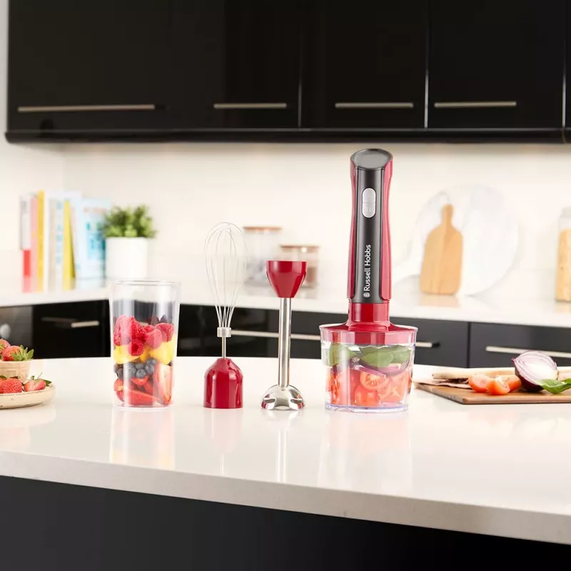 Russell Hobbs 27140-56 trintuvas 1 L Nešiojamas trintuvas 500 W Juoda, Raudona, Skaidri