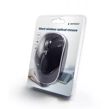 pelė USB OPTICAL WRL Juoda/SILENT MUSW-4BS-01 GEMBIRD