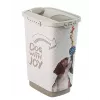 Airtight plastic food container rotho Cody Beige 25 L — pet food storage, 463×330×250 mm, 3 kg