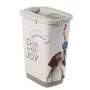 Airtight plastic food container rotho Cody Beige 25 L — pet food storage, 463×330×250 mm, 3 kg