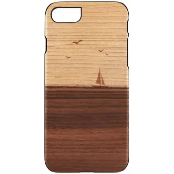 man and wood apsauginis dėklas iPhone 7/8, mare Juoda