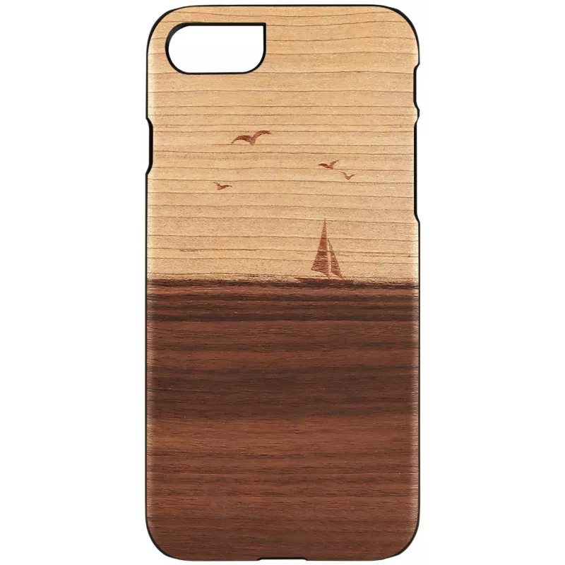 man and wood apsauginis dėklas iPhone 7/8, mare Juoda