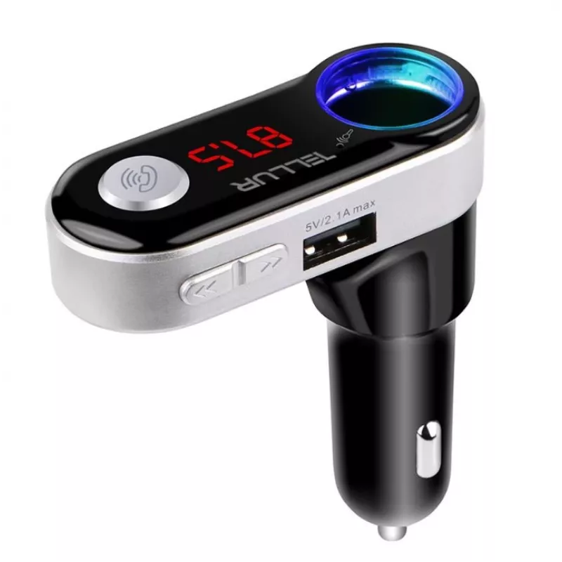 FM siųstuvas Tellur FMT-B2 juodas Bluetooth 5.0 USB automobilio garso atkūrimui