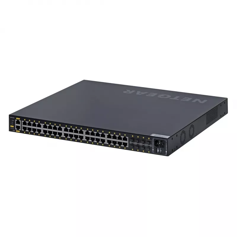 NETGEAR GSM4248PX-100EUS tinklo komutatorius Valdomas L2/L3/L4 Gigabit Ethernet (10/100/1000) Maitinimas per Ethernet (PoE) Juoda