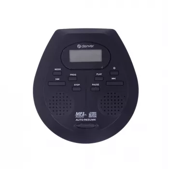 Nešiojamasis CD grotuvas Denver DMP-395B juodas MP3 atkūrimas LCD ekranas