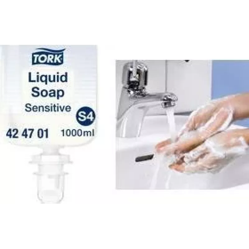 Skystas rankų muilas Tork 424701 jautriai odai, švelni formulė, papildymo pakuotė