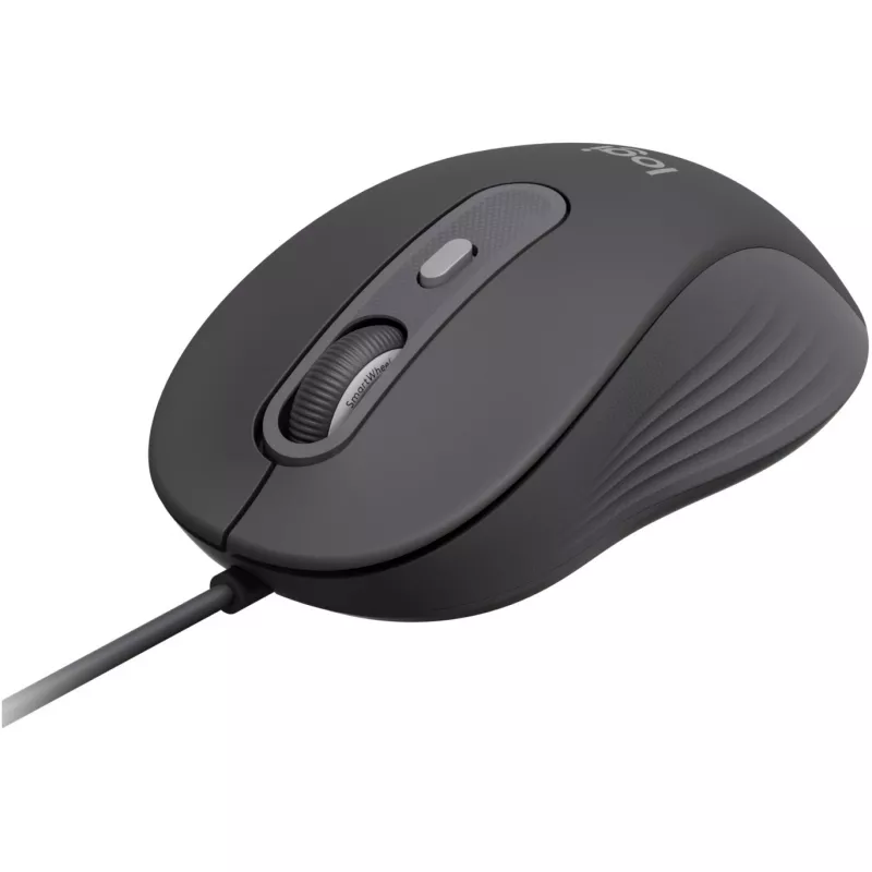 Logitech Signature Wired M520 for Business Optical Wired pelė USB-C Plug-and-Play Windows/Mac/Chrome/PC/laptops - Graphite