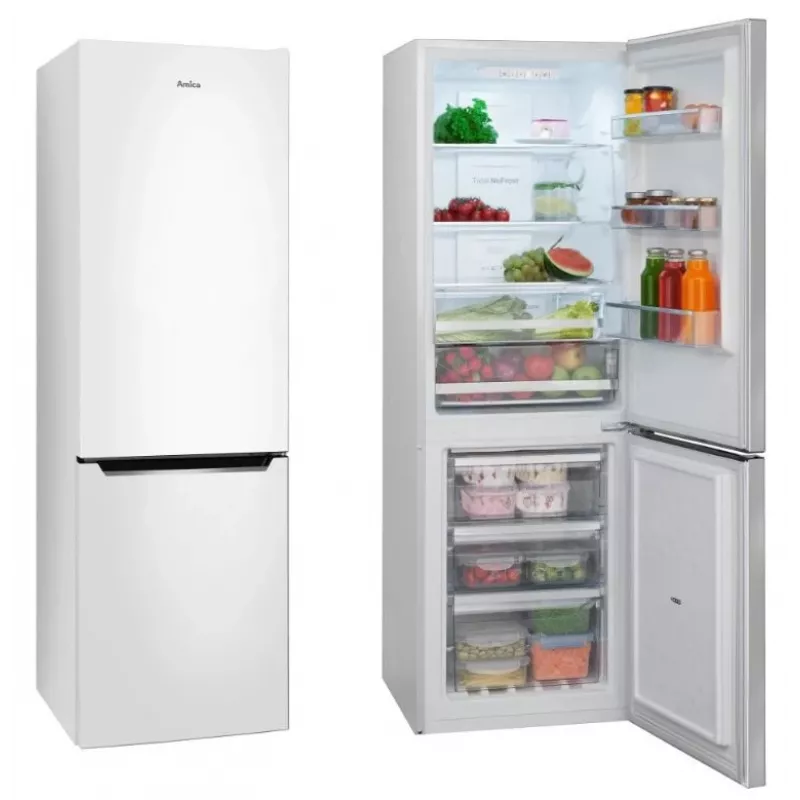 Šaldytuvo-šaldiklio derinys AMICA FK2695.2FT(E) — 269 L, apatinis šaldiklis, balta, R600a