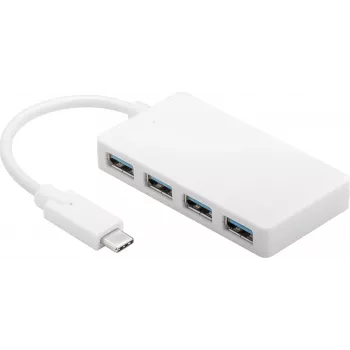 „Microconnect“ USB3.1CUSB3 sąsajos šakotuvas USB 3.2 Gen 1 (3.1 Gen 1) Type-C 5000 Mbit/s Baltas