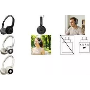 LogiLink BT0072BR Over Ear Headphones Bluetooth Sidabrinė (BT0072BR)