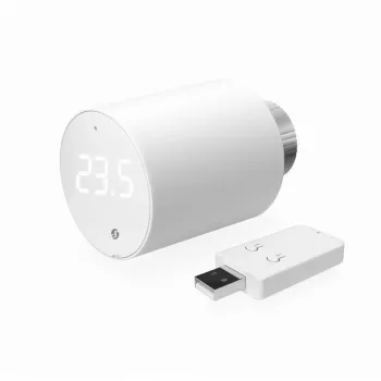 Termostatinio radiatoriaus vožtuvo rinkinys Shelly Heating Control BLU TRV + BLU Gateway Gen. 3 — M30×1,5, Wi‑Fi, AA baterijos, 78 mm aukštis
