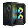 Kompiuterio korpusas Logic Concept Portos Mini ARGB Micro ATX juodas