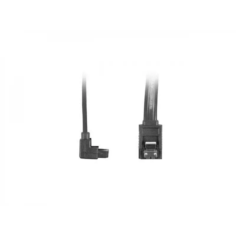 SATA III laidas LANBERG CA-SASA-13CU-0050-BK 0,5 m, SATA 7 kontaktų į 7 kontaktus, 6 Gbit/s, juodas