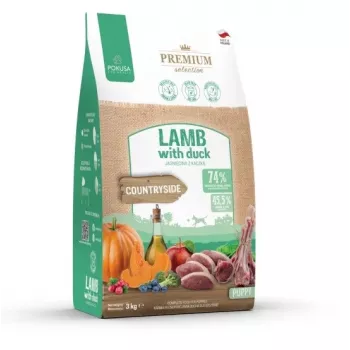 Sausas šunų maistas POKUSA Premium Selection Puppy aviena su antiena, 3 kg — jaunikliams, 30 % baltymų, be glitimo