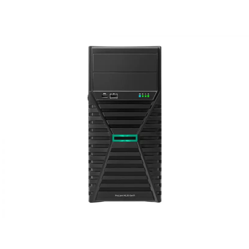 Bokštinis serveris HP Enterprise ProLiant ML30 Gen11 6325P 3,5 GHz 4 branduolių 1P 32 GB DDR5 8x SFF NS204i-u MR408i-p 800 W EU