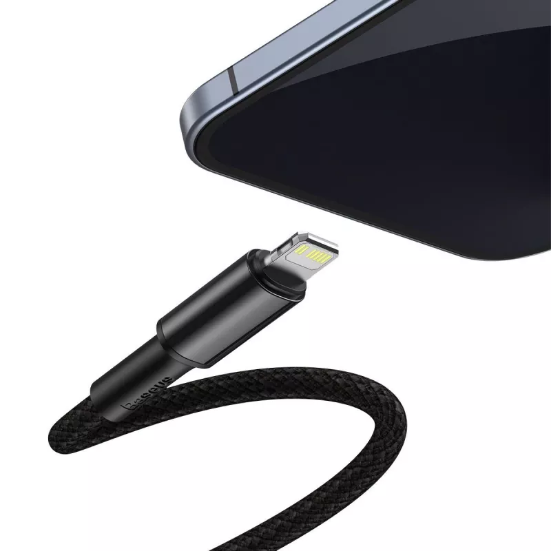 Baseus didelio tankio pintas laidas Type-C į Lightning, PD, 20W, 1m (juodas)