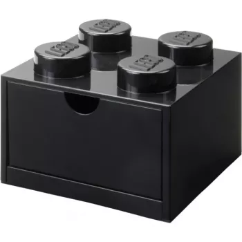 LEGO stalo stalčius 4, juoda laikymo dėžutė, su kaištukais