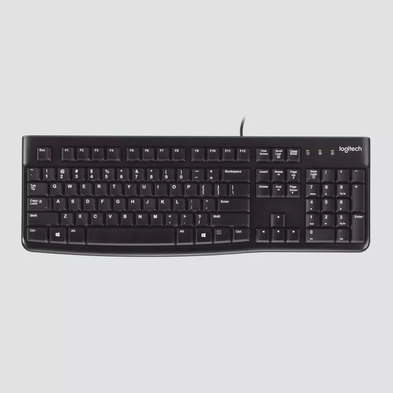 Logitech Desktop MK120 Combo, juoda, laidinė, šveicariška, 920-002504