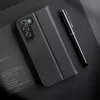 Dux Ducis Dux Ducis Hivo odinis dėklas su atvartu natūralios odos piniginė kortelėms ir dokumentams Samsung Galaxy S22+ (S22 Plus) juoda