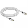 HDMI laidas DeLOCK Ultra High Speed 48 Gbps 8K 60 Hz Sidabrinis 3 m