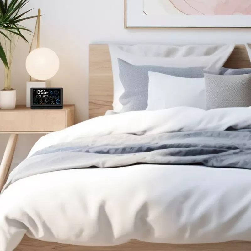 Išmanusis garsiakalbis MANTA MTO200B Windy Juoda — belaidis garso perdavimas per Bluetooth ir Wi‑Fi, su balso asistento palaikymu