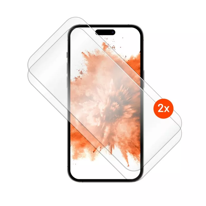 Grūdinto stiklo ekrano apsauga FIXED, skirta Apple iPhone 17 — 2 vnt., 2,5D suapvalinti kraštai